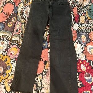 Toad and Co - Black wide leg cut off pants